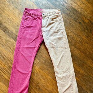 Levi's 501 pink two-tone jeans
